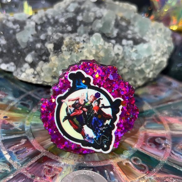 Hocus pocus in purple style 2 resin phone grip 3M adhesive handmade by me - Picture 2 of 2